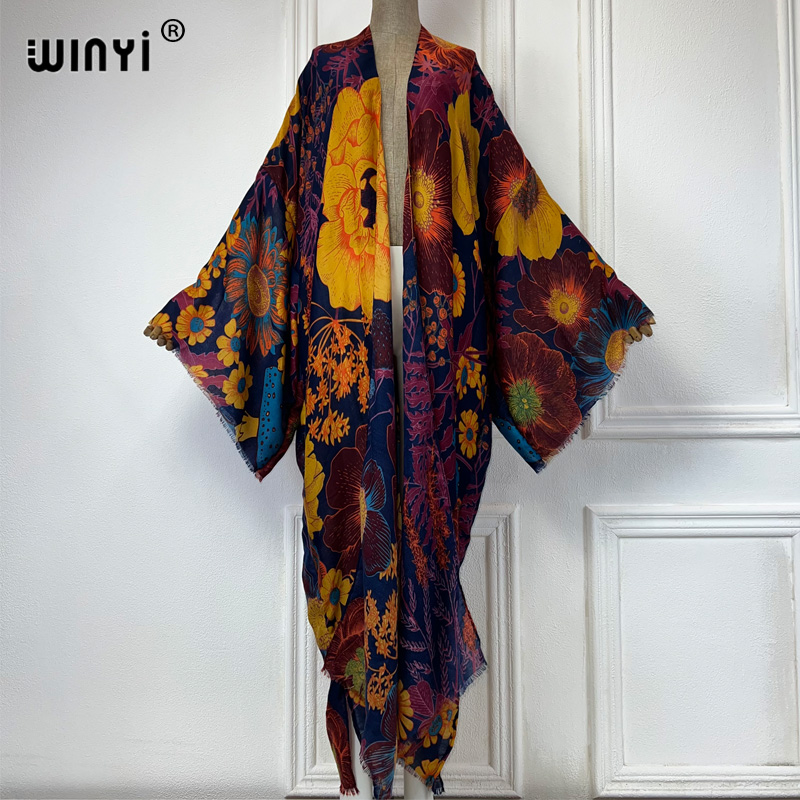 WINYI 아프리카 패션 여름 기모노 맥시 드레스 비치 - Cover Up Kaftan 리뷰 및 가격