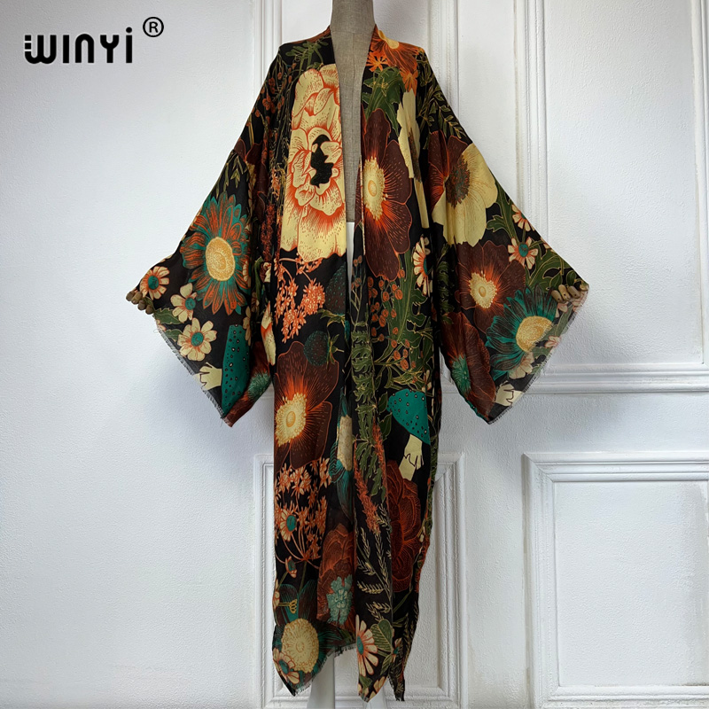 WINYI 아프리카 패션 여름 기모노 맥시 드레스 비치 - Cover Up Kaftan 리뷰 및 가격