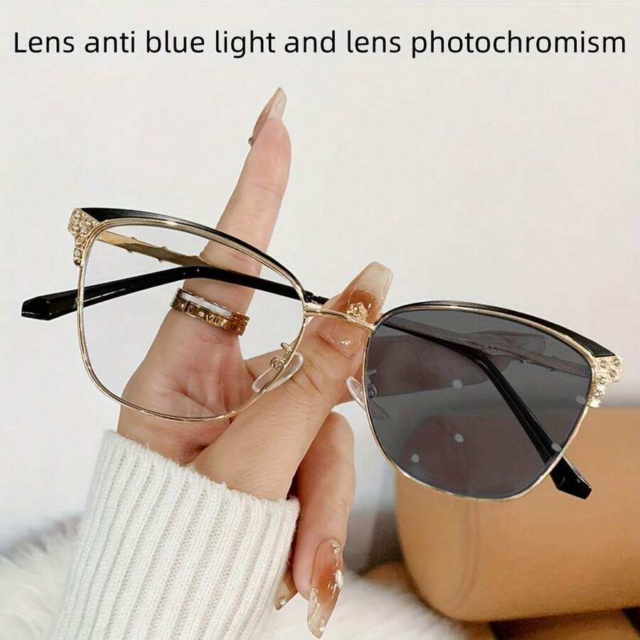 세련된 여성용 라인스톤 캣아이 안경, 듀얼 기능 다용도 - Sunglasses Cat Eye 리뷰 및 가격
