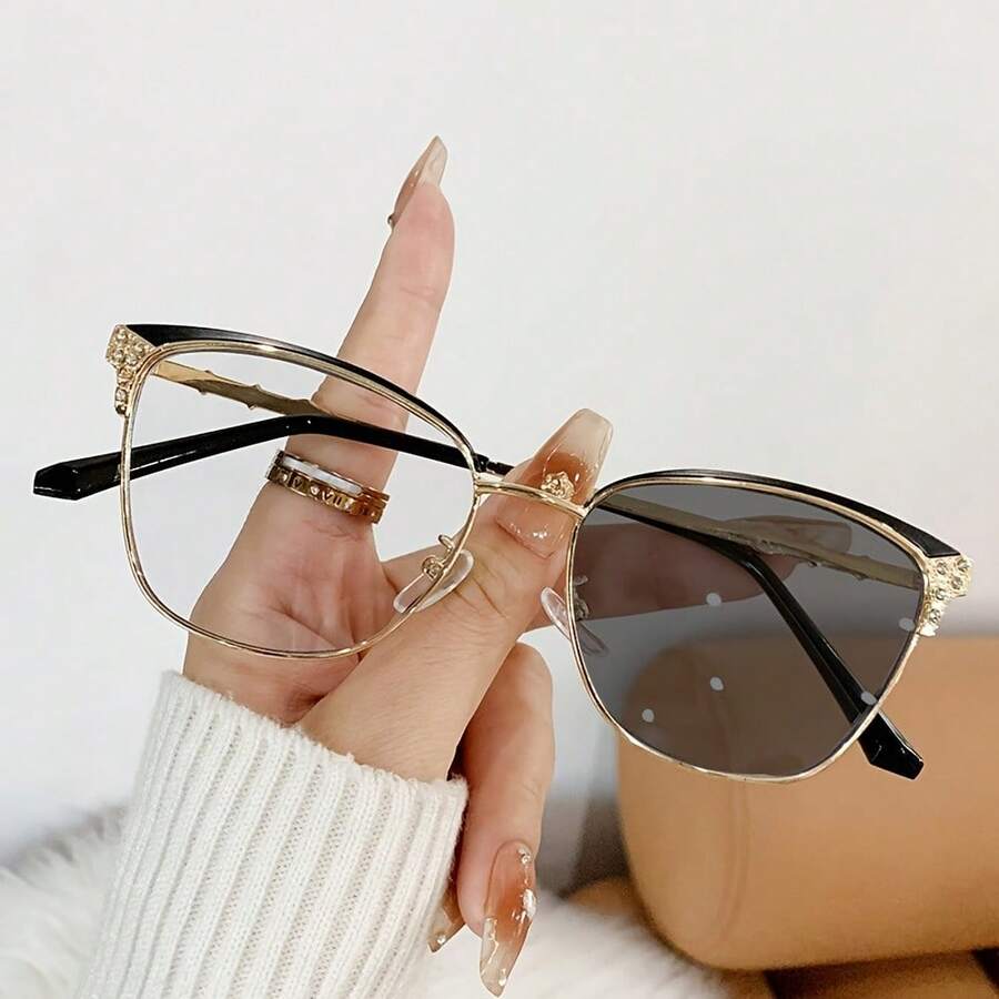 세련된 여성용 라인스톤 캣아이 안경, 듀얼 기능 다용도 - Sunglasses Cat Eye 리뷰 및 가격