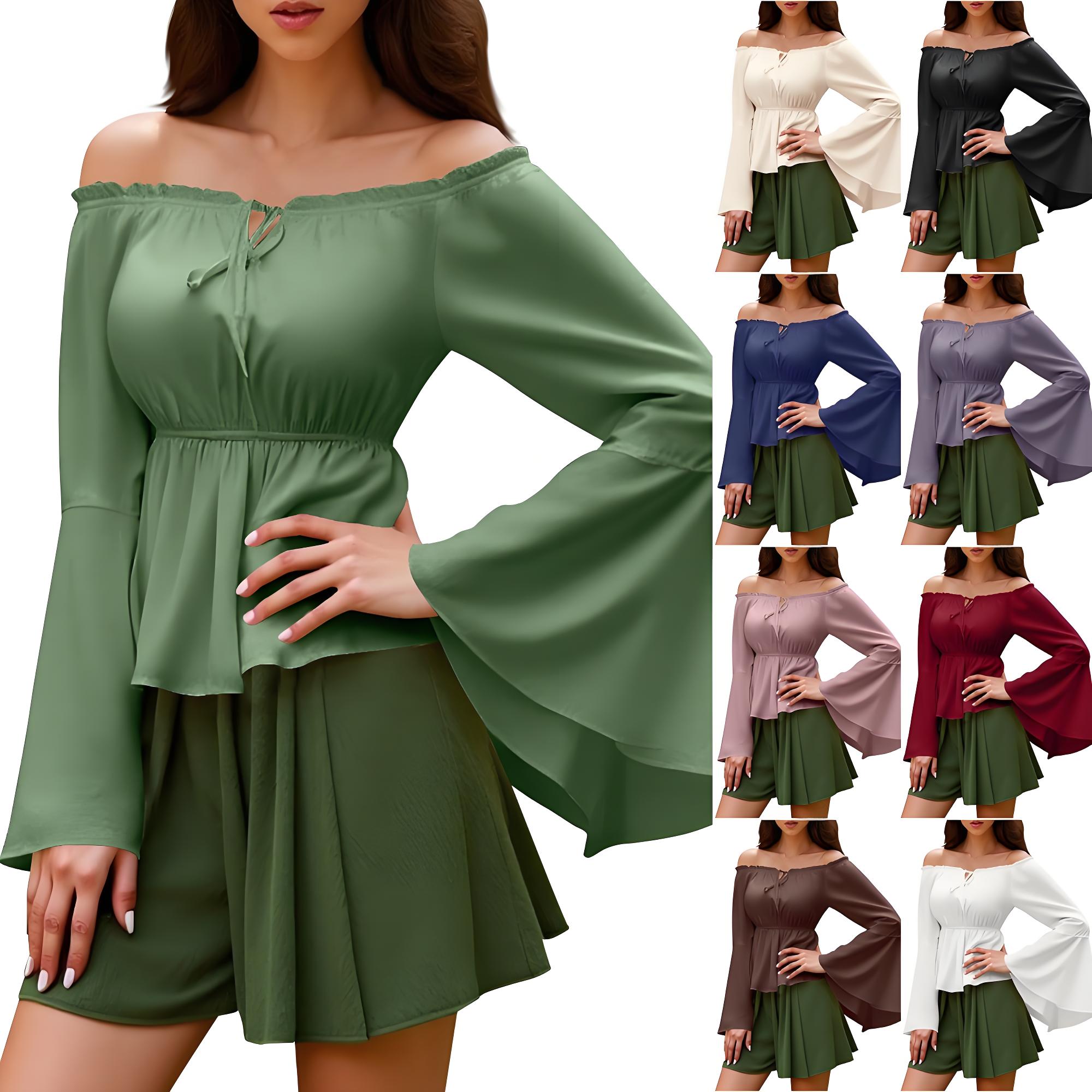 르네상스 블라우스 농부 여성 오프 숄더 슬리브 셔츠 보 - Blouse Off Shoulder 리뷰 및 가격