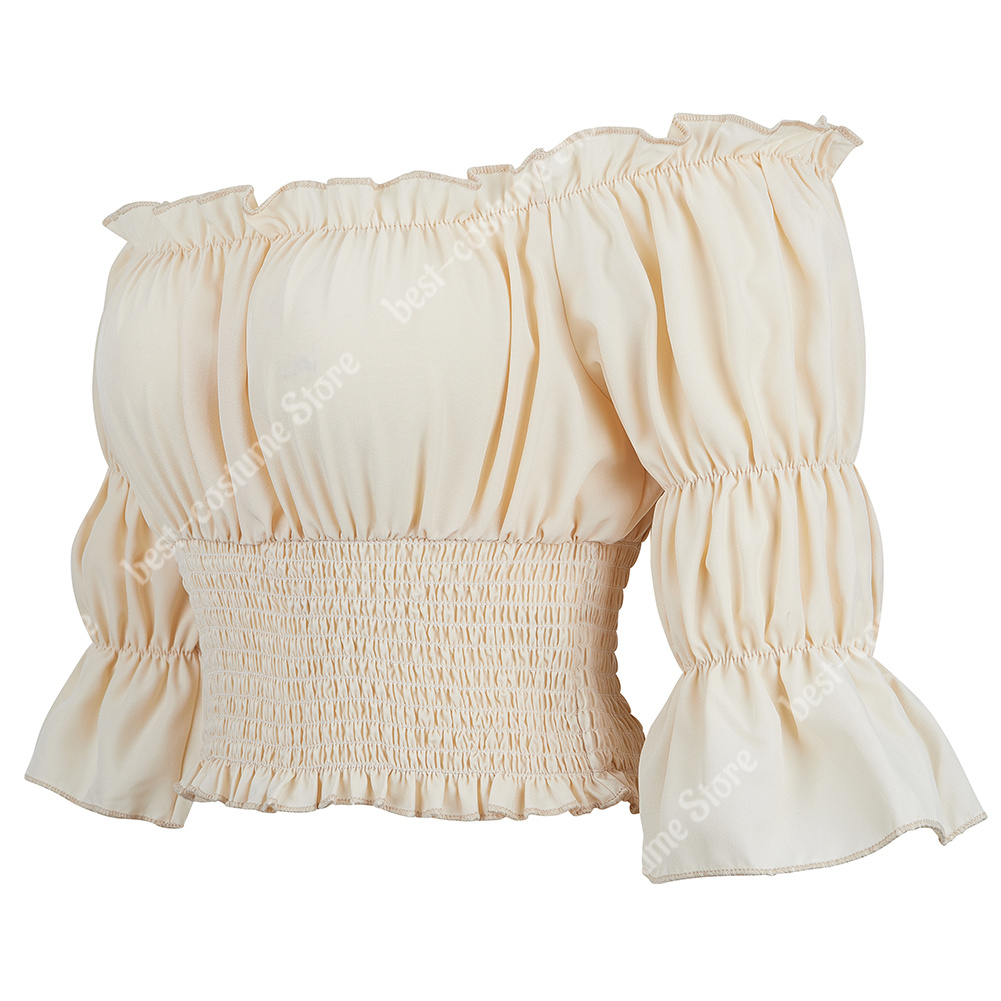여성용 중세 의상 블라우스 탑 XS-3XL 해적 셔츠  - Blouse Off Shoulder 리뷰 및 가격