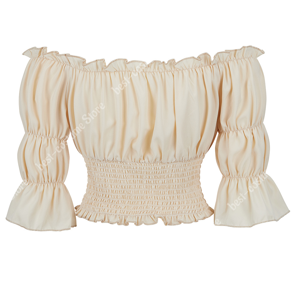 여성용 중세 의상 블라우스 탑 XS-3XL 해적 셔츠  - Blouse Off Shoulder 리뷰 및 가격